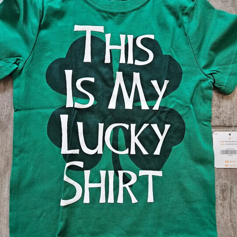Hanna Andersson T Shirt Boys Sizze 3 Lot of 4 St Patricks Day Lucky Irish NEW‎